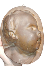Load image into Gallery viewer, Antique Baby Cherub Angel Baby Life Mask / Life Cast