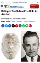 Load image into Gallery viewer, (Resin) John Dillinger Death Mask Cast Life Cast LifeMask Death mask life cast (Resin)