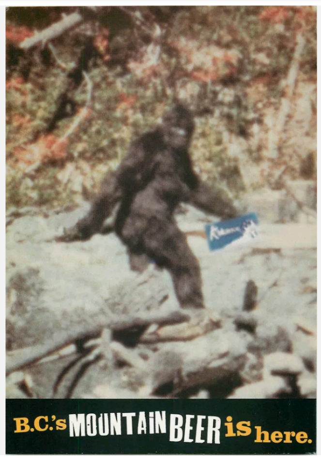 1958 Bigfoot Kokanee Print Cast Replica 227 BigfootCasts 1958-bigfoot-kokanee-print-cast-replica-227-bigfootcasts