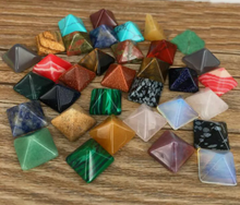 Load image into Gallery viewer, Chakra Pyramid Stone Set Crystal Healing Properties