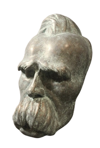 Nietzsche: Painted Death Mask Friedrich Nietzsche German Philosopher Philosophy 19th Century RARE Life mask / life cast