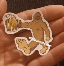 Cargar imagen en el visor de la galería, Bigfoot with Beer Stickers $1 Sasquatch Yeti sticker picked randomly