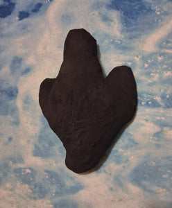Theropod Deep Dinosaur Footprint Track Cast Replica (Plaster)