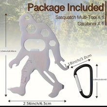 Cargar imagen en el visor de la galería, Bigfoot Tool: 1pc Stainless Steel Outdoor Backpack Keychain, Multifunctional Monkey &amp; Sasquatch Shaped Tool Card