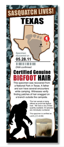 Bigfoot Novelty Bigfoot Sasquatch Hair Sample - Tracking Hunter Hunting -