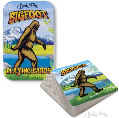 Bigfoot playing cards poker euchre blackjack