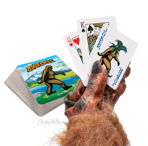 Bigfoot playing cards poker euchre blackjack