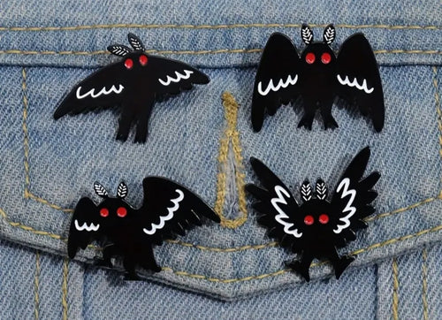 Mothman Enamel Pins 1 Random