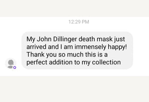 (Plaster) John Dillinger Death Mask Cast Life Cast LifeMask Death mask life cast (Plaster)