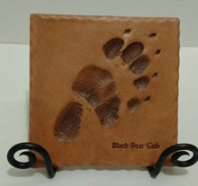画像をギャラリービューアに読み込む, Black Bear Cub Real Footprint Cast  Decorative Cast Replica