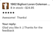 Load image into Gallery viewer, 1962 Bigfoot Loren Coleman Decatur Illinois Sasquatch track cast replica