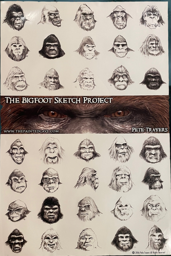 Bigfoot Sasquatch Poster #1 Bigfoot Sketch Project Poster Last one!!!