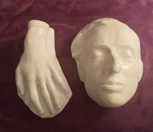 Chopin life mask Head and hand death cast