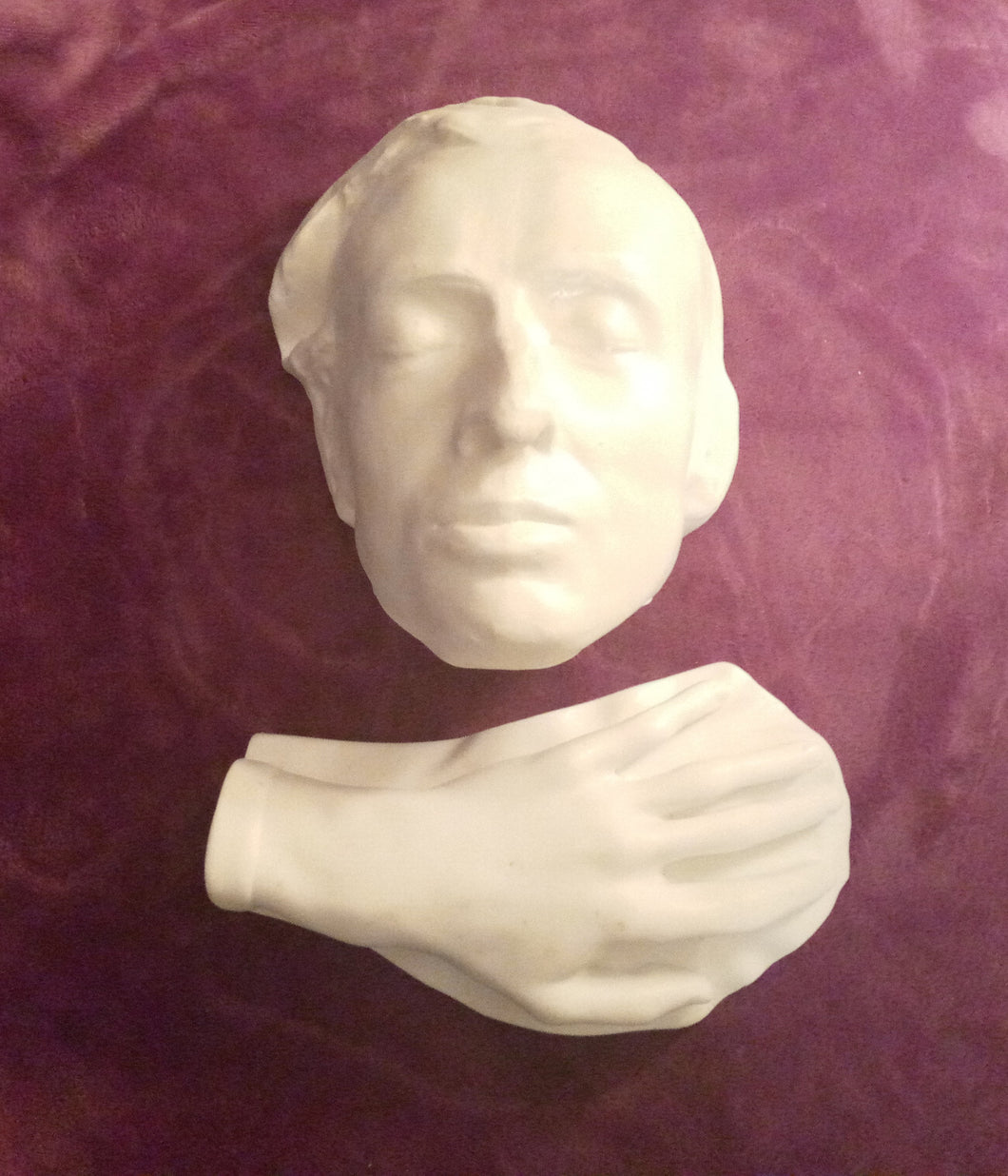 Chopin life mask Head and hand death cast