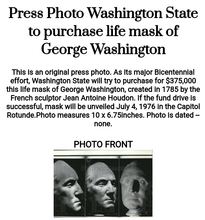 Load image into Gallery viewer, George Washington life mask death cast face head cast