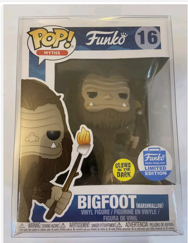 Funko Pop! Myths #16 Bigfoot with Marshmallow Stick Glow In The Dark FUNKO Shop Limited Edition