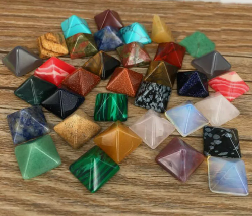 Chakra Pyramid Stone Set Crystal Healing Properties