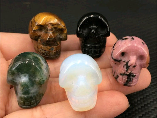 Natural Quartz Crystal mini Skull Carved Crystal Skull Various colors Healing Properties