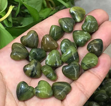 Load image into Gallery viewer, Natural Peridot Mini loving heart quartz crystal Reiki heal gem Green heart