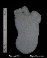 Load image into Gallery viewer, 1951 Yeti #1 footprint cast replica track